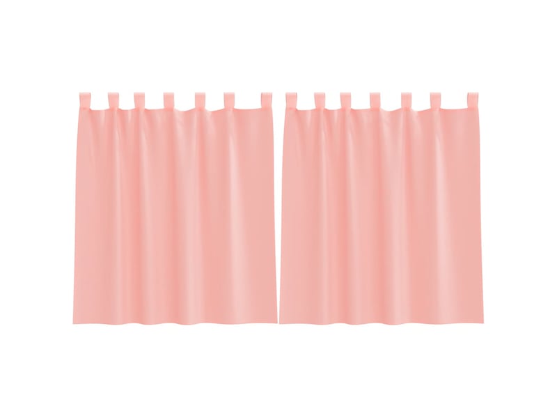  Lot de 2 rideaux en voile, voilages avec passe-tringles rose cf44482  - Conforama A