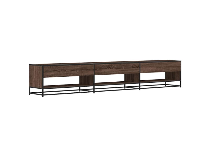  Meuble tv - banc tv - meuble de rangement chêne marron 270x40x46 cm bois d'ingénierie  - Conforama E