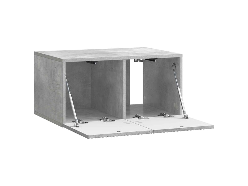  Meuble tv - banc tv - meuble de rangement mural 59,5 x 41 x 30 cm gris béton bois d'ingénierie  - Conforama E