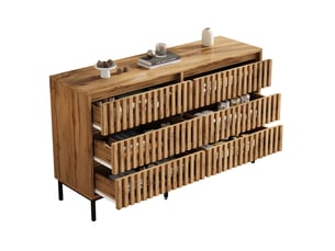 Buffet 0 porte(s)  6 tiroir(s) MIVRAY   - 120 cm coloris bois clair 