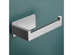 Argenté porte-rouleau de toilette mural en acier inoxydable étanche à l'eau antirouille- adhésif sans perçage
