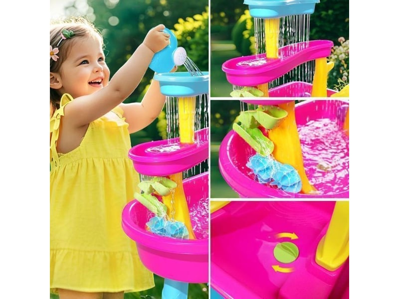  Table activity eau sable 3 niveaux cascade rose et bleu avec 37 accessoires 151498_AAAOQ04765_6_DROPFR - Conforama D