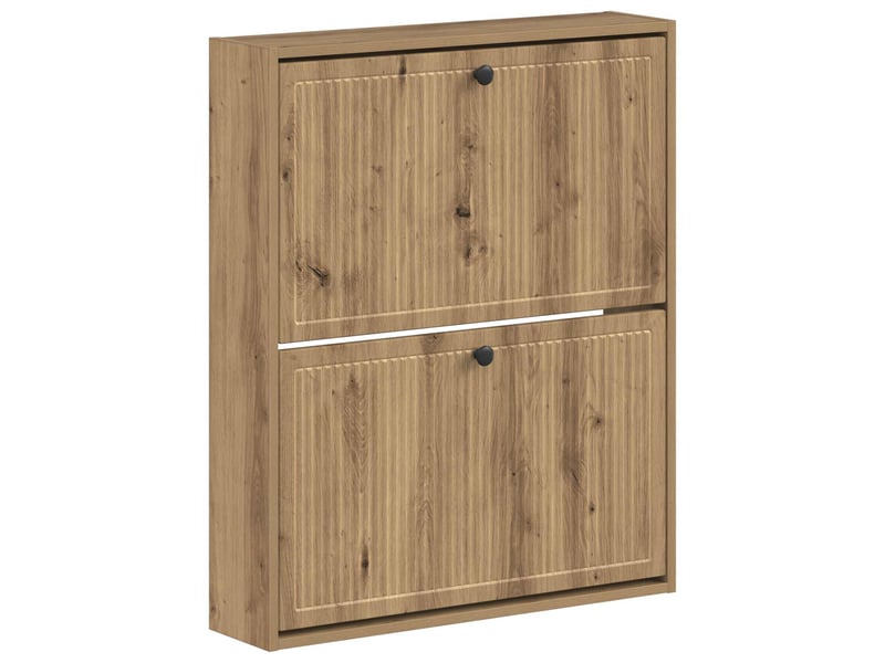  Meuble à chaussures mural, armoire à chaussures ede 71x17x86 cm chêne artisanal  - Conforama A