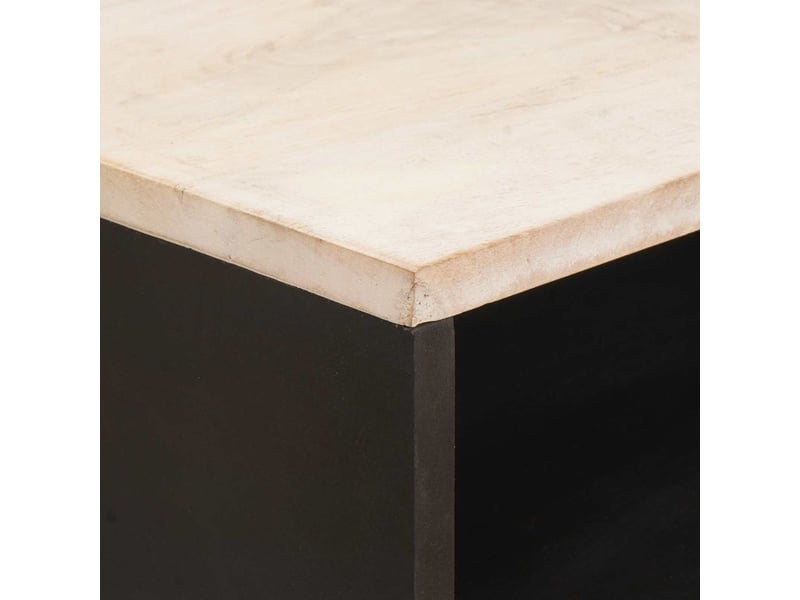  Table de chevet - cabinet de chevet - table de nuit blanc 50 x 33 x 62 cm bois de mangue massif  - Conforama E