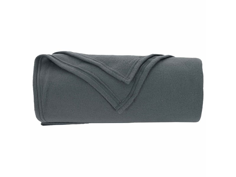 Plaid canapé gris foncé 170x130 cm 0.33 kg polaire - Conforama D