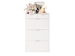 Meuble à chaussures 18 paire(s)  <strong>BGSRYAO</strong>  <strong></strong> coloris blanc