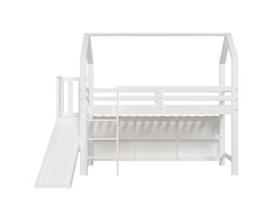 Lit cabane 90x200 cm BIQZUYA coloris blanc