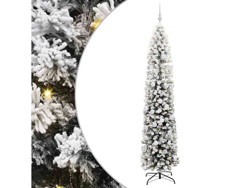  Sapin de noël artificiel, arbre de noël vert 210 cm pvc et acier et plastique shl3915  - Conforama A