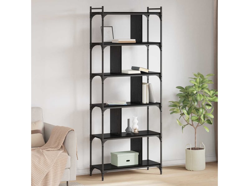  Bibliothèque 5 niveaux, armoire à livres 76 x 32 x 192 cm bois d'ingénierie shl6716  - Conforama B