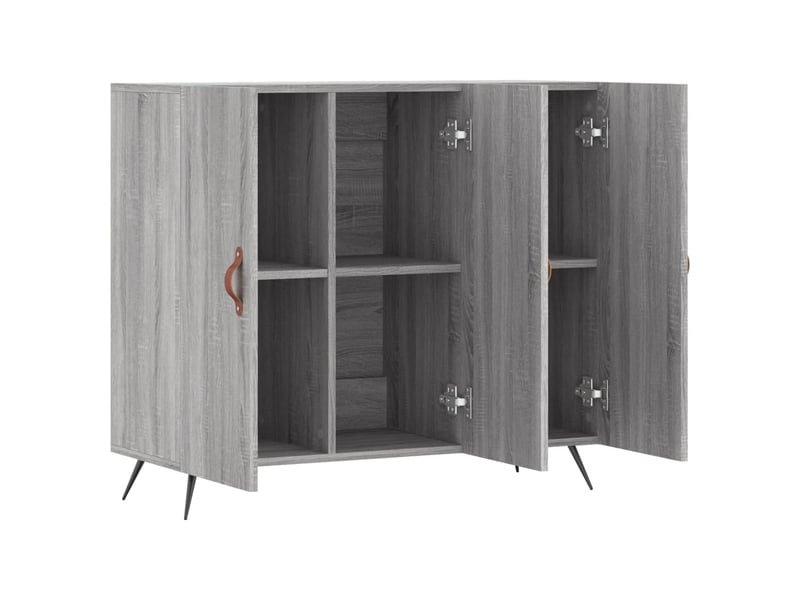 Buffet - bahut - meuble de rangement sonoma gris 90x34x80 cm bois d'ingénierie  - Conforama E
