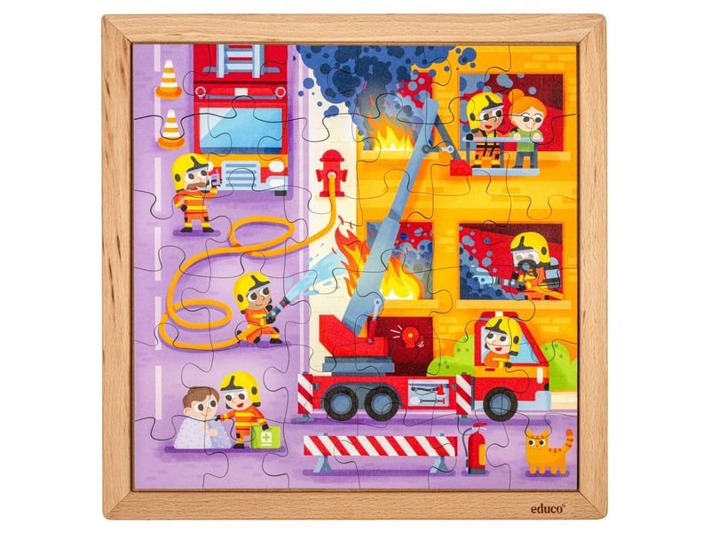  Educo services d'urgence - pompiers  36 pièces de puzzle 8719924067083 - Conforama B