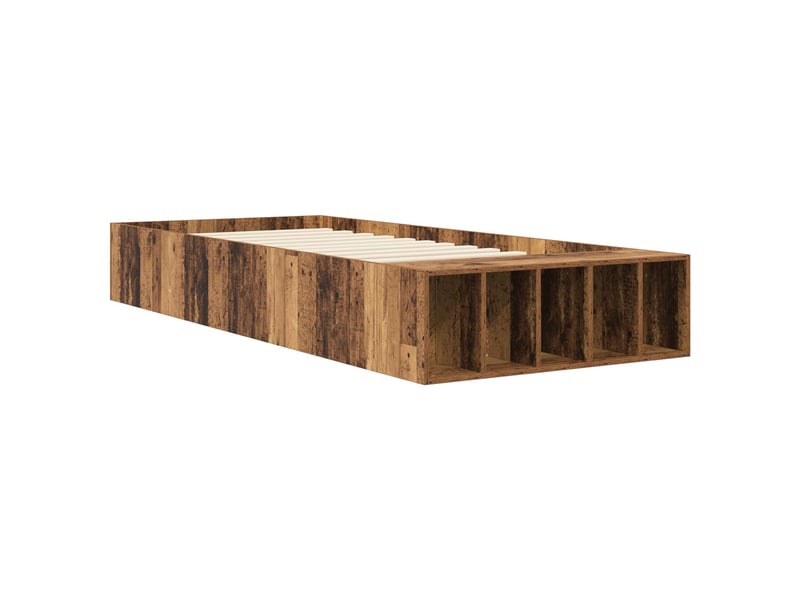  Lit simple- lit adulte -  cadre de lit avec rangement bois ancien 80 x 200 cm  - Conforama B
