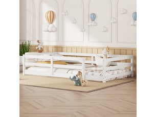 Lit 2 places 140x200 cm coloris blanc