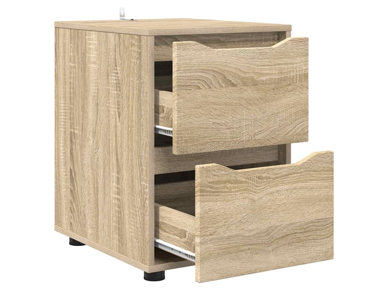  Armoire de rangement, commode de rangement 40 x 48 x 57 cm bois d'ingénierie shl3669  - Conforama E