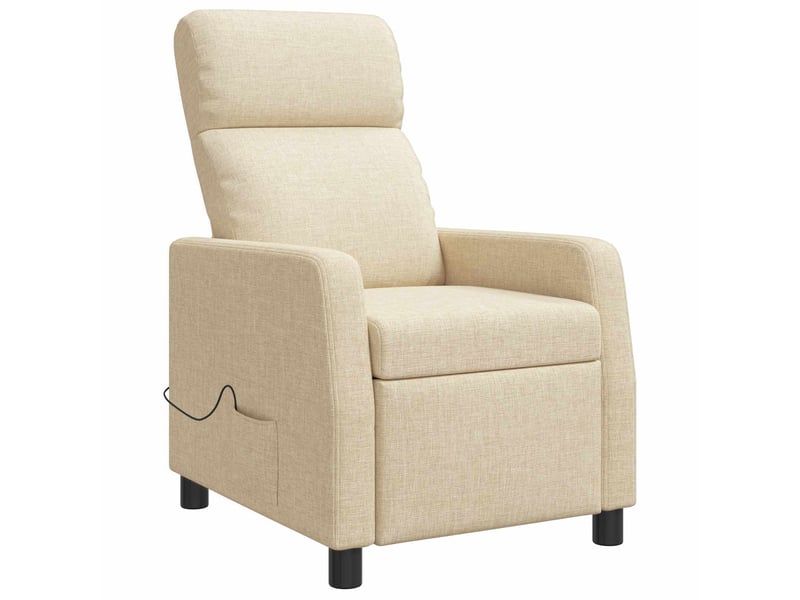  Vidaxl fauteuil de massage inclinable crème tissu  - Conforama E