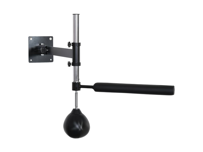 Support de boxe mural pliable avec speedball et barre de réaction 360°, hauteur réglable, pour entraînement adulte - Conforama A