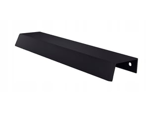 Bouton de meuble en aluminium noir mat de 11,6 cm.