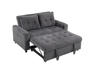 Banquette lit convertible couchage Quotidien   gris