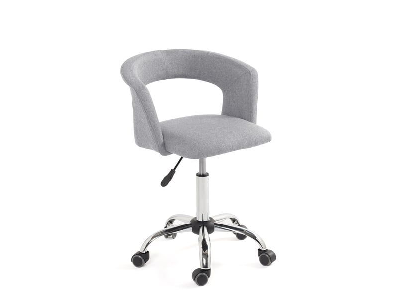  Chaise de bureau tissu réglable pivotante aya grise 593-AYA - Conforama A