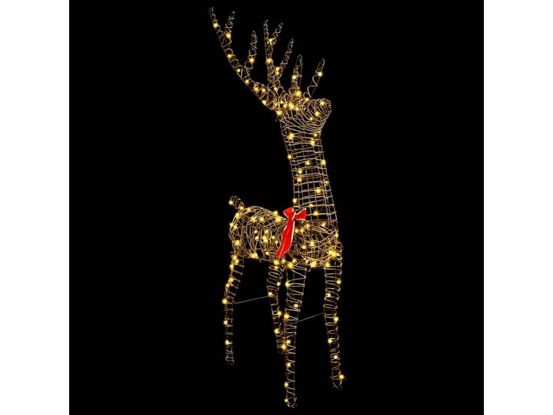  Renne, éclairage de noël, décoration de noël 3d 140 led blanc chaud 70 x 41 x 128 cm rotin cf62042  - Conforama D