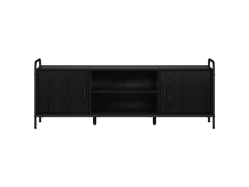  Meuble tv, table tv 133x33x50 cm chêne noir bois d'ingénierie  - Conforama D