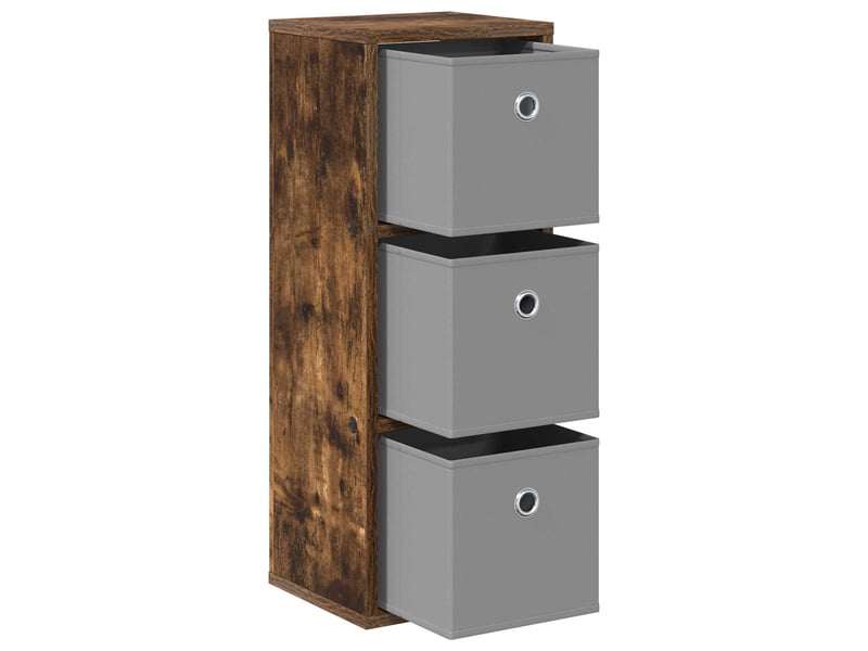  Buffet - bahut - meuble de rangement avec tiroir chêne fumé 25,5 x 22 x 69,5 cm  - Conforama D