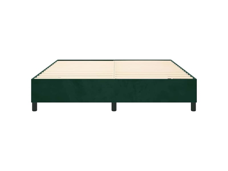  Lit double- lit adulte -  cadre de lit à lattes vert foncé 200x200 cm velours  - Conforama D