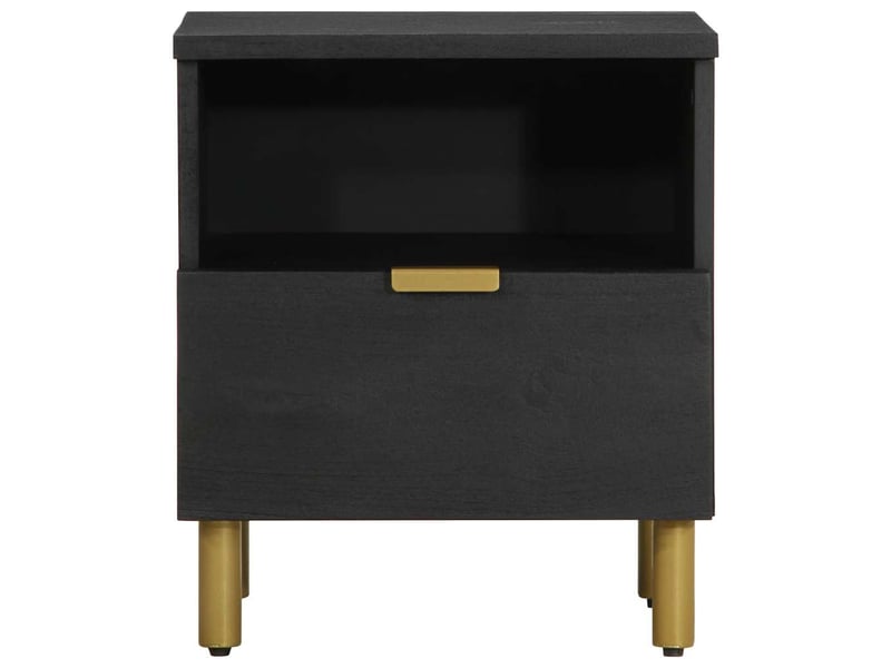  Table de chevet - cabinet de chevet - table de nuit noir 40x33x46 cm bois d'ingénierie  - Conforama C