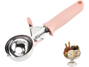 Cuillère à glace professionnelle,1 pièce,cuillère à glace en acier inoxydable,cuillère à glace avec déclencheur,idéal pour la crème glacée