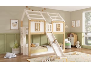Lit superposé 2x90x200 cm <strong>LEYTN</strong>  <strong></strong> coloris bicolore