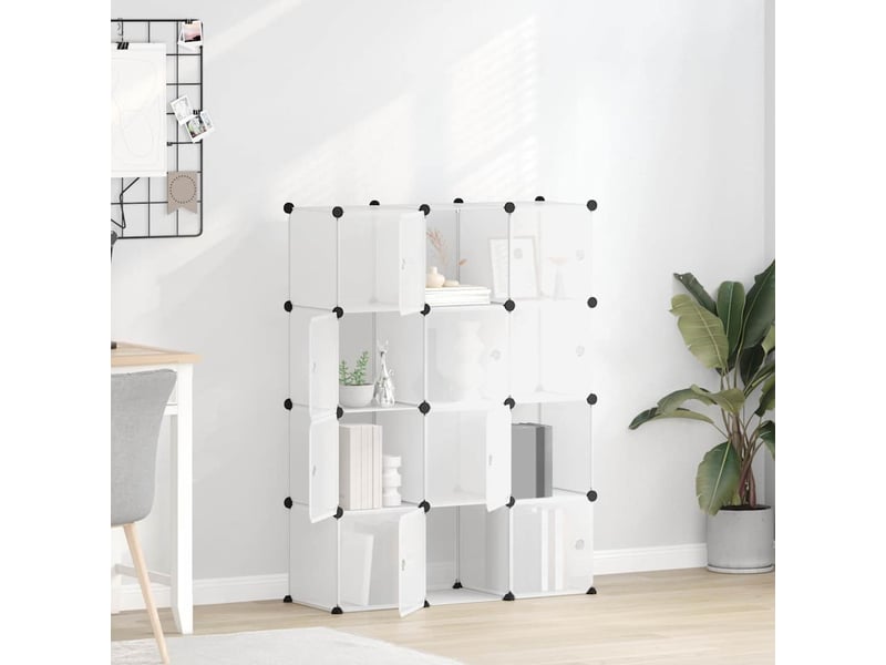  Organiseur de rangement en cube avec 12 cubes et portes en pp transparent  - Conforama B
