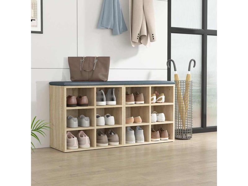  Armoires à chaussures 2 pcs, meuble à chaussures chêne sonoma 52,5x30x50 cm  - Conforama C