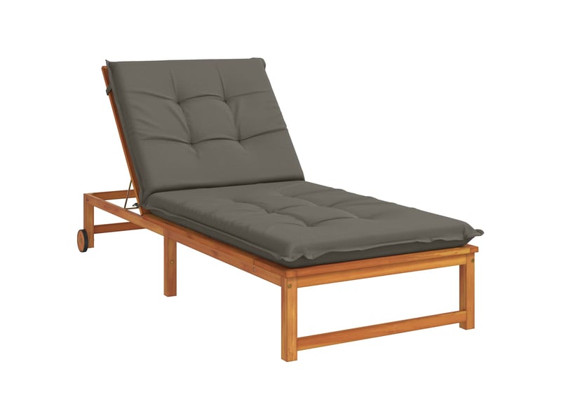  Coussin de transat, coussin pour bain de soleil gemert 100 % polyester gris 190 x 80 x 9 cm cf56151  - Conforama C