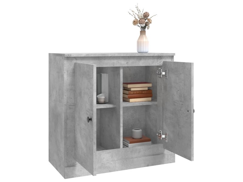  Buffet - bahut - meuble de rangement gris béton 70x35,5x67,5 cm bois d'ingénierie  - Conforama E