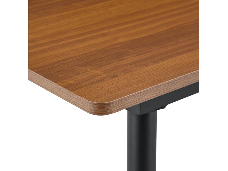 Table à manger rectangulaire 190,5 x 80 cm – walnut – plateau effet bois, pieds métal industriel - Conforama E
