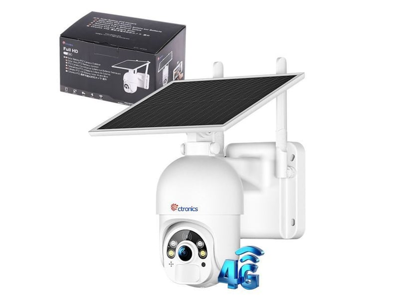  Camera de surveillance wifi exterieure 5mp ptz 355 90 vision couleur nocturne 30m ip66  - Conforama A