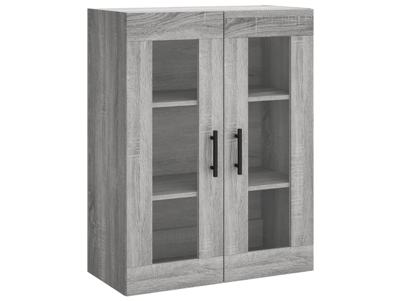  Buffet haut - bahut - meuble de rangement sonoma gris 69,5x34x180 cm bois d'ingénierie  - Conforama E