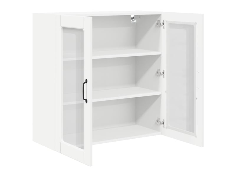 Meuble mural de cuisine, cabinet en verre mural blanc 80x31x80cm shl6250  - Conforama E