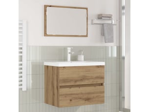 Ensemble de mobilier de salle de bain 3 pièces chêne artisanal cf64444