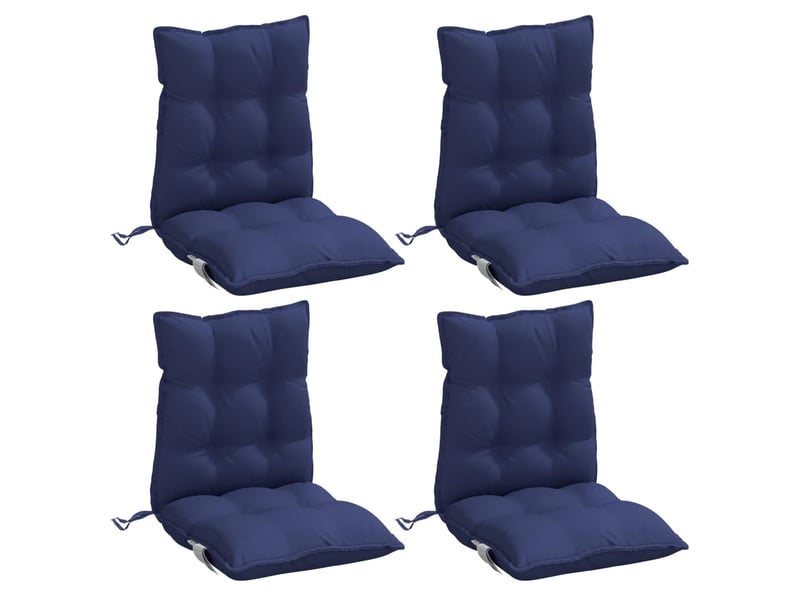  Lot de 4 coussins d'extérieur, coussins de chaise bleu marine 100 x 50 x 7 cm cf56409  - Conforama C