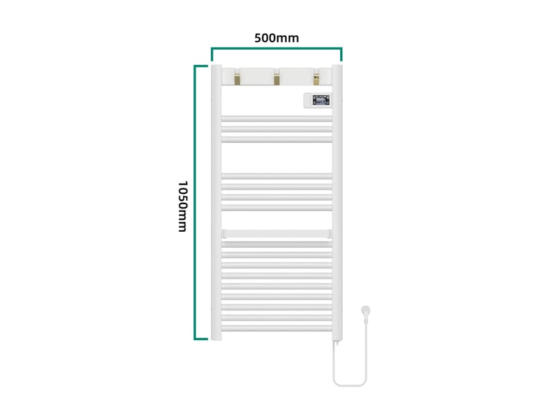  Sèche-serviettes électrique avec radiateur 105 x 50 cm 500 watts blanc 03_0010758  - Conforama C
