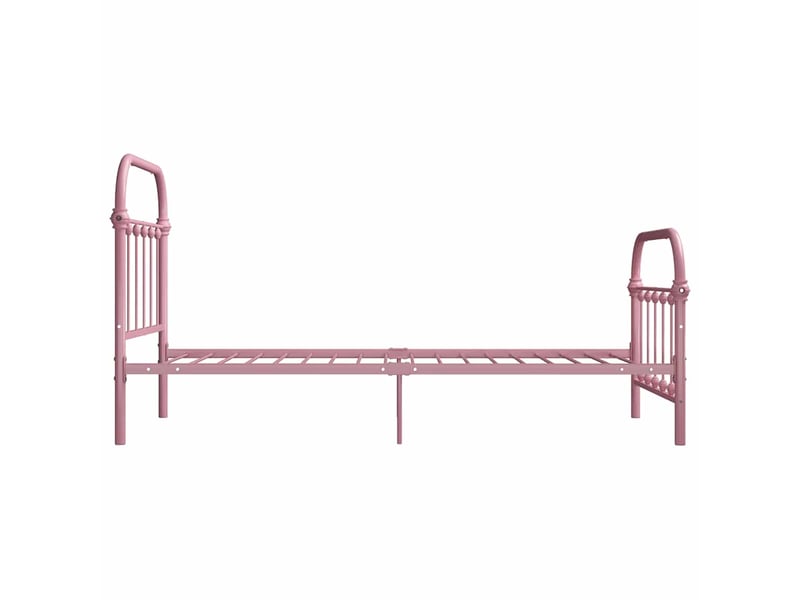  Lit simple- lit adulte -  cadre de lit sans matelas rose métal 90x200 cm  - Conforama B