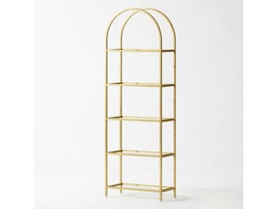 Bibliotheque coloris  doré 5 étagère(s) <strong>FLORAGRACE</strong> <strong></strong> - 30 cm x 175 cm