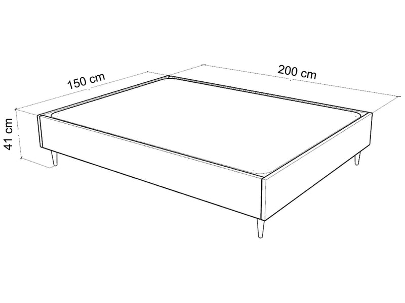 Sommier coffre 140x190 cm VOLTAIRE - Conforama H