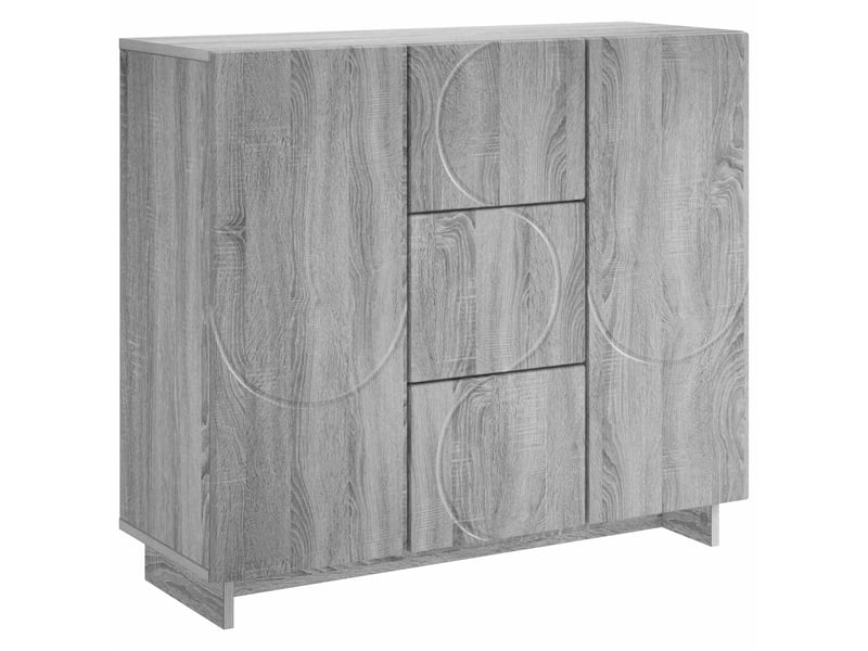  Buffet salon, buffet de rangement sonoma gris 85,5x31x75 cm bois d'ingénierie shl96362  - Conforama A