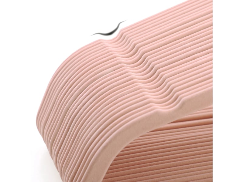  Lot de 50 cintres en velours antidérapants gain de place 45 x 0,6 x 23,5 cm pour vêtements délicats style moderne en velours noir  - Conforama B