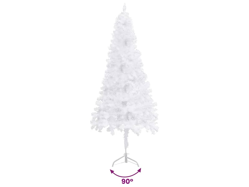  Sapin de noël artificiel, arbre de noël d'angle blanc 240 cm pvc  - Conforama E