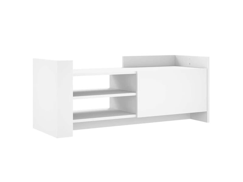  Meuble tv - banc tv - meuble de rangement blanc 100x35x40 cm bois d'ingénierie  - Conforama A