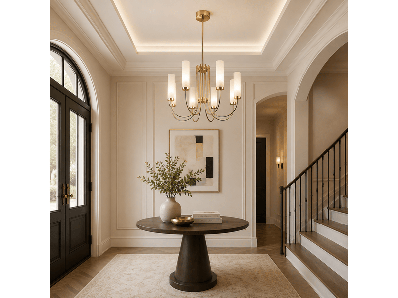  Lustre chandelier blanc a – éclairage 3 couleurs ASLED-823 - Conforama E