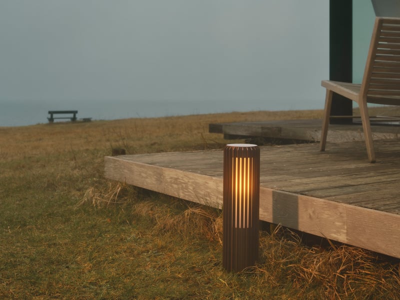  Potelet luminaire aludra 45 aluminium seaside marron metallise h. 45,4 ip44 nordlux-extérieur 2118028261 - Conforama B
